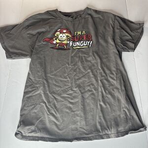 NEW Mushroom  I'm A Super Fun Guy Large Tshirt